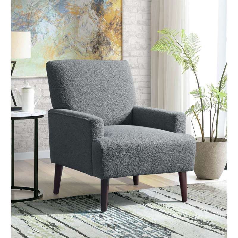 Ebern Designs Palos Chair in 8077 & Espresso, Gray Polyester
