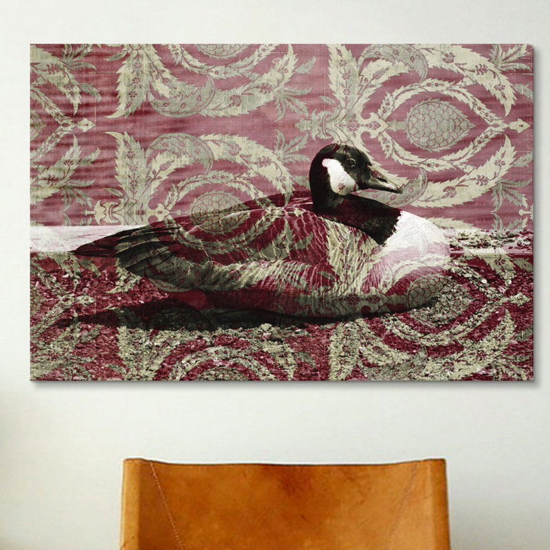 Art sur toile canadienne oies, H 8 po x l 12 po x P 0,75 po