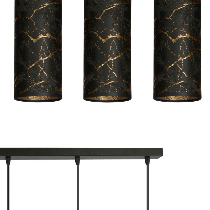 Sutter 3 - Light Kitchen Island Pendant, Black