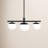Vibi 3-Light Dimmable Sputnik Chandelier with Glass Shades -1186989952