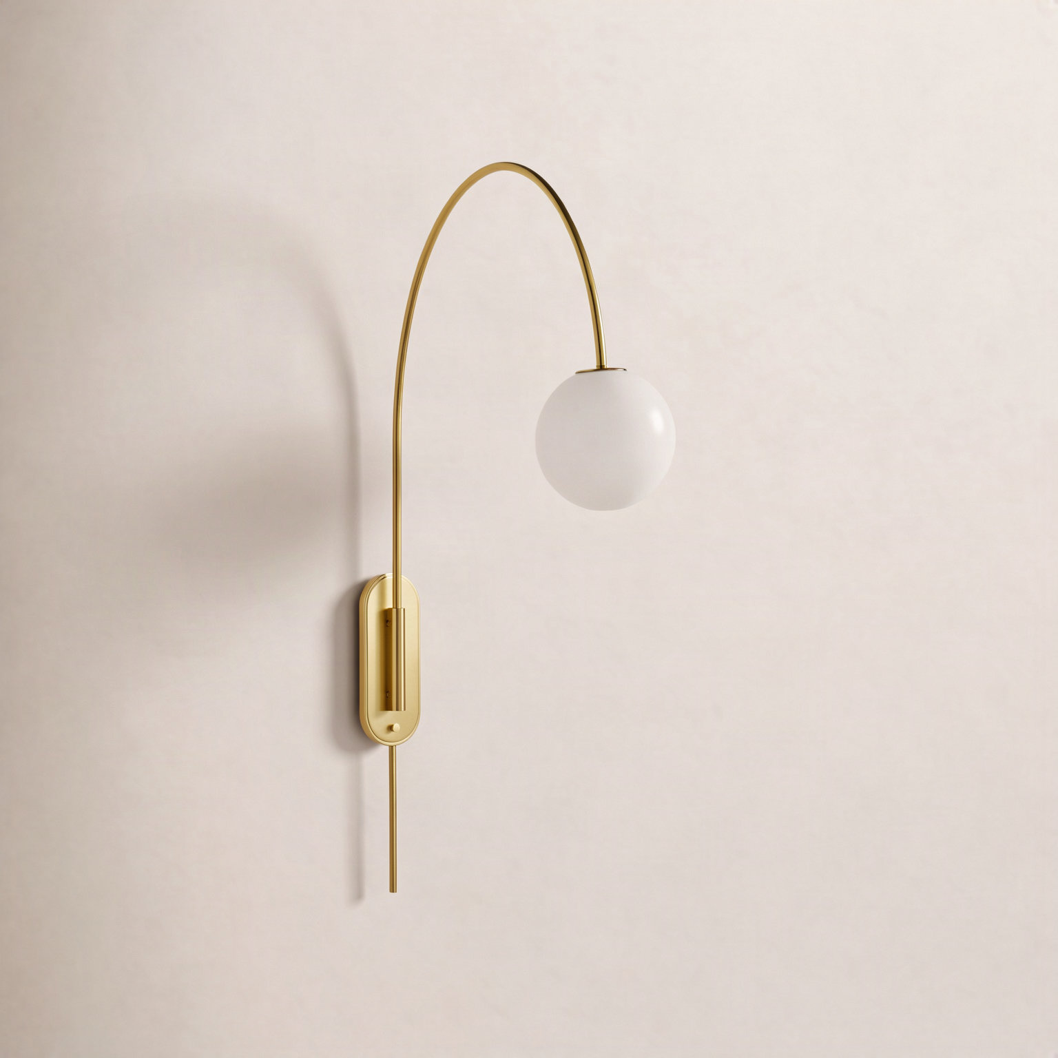 Noemie Single Light Glass Dimmable Armed Sconce