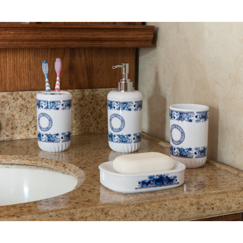 Rackers Bathroom Accessory Set, White