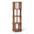  Modern Solid Wood Rotating Bookshelf with Wheels for Small Space Use