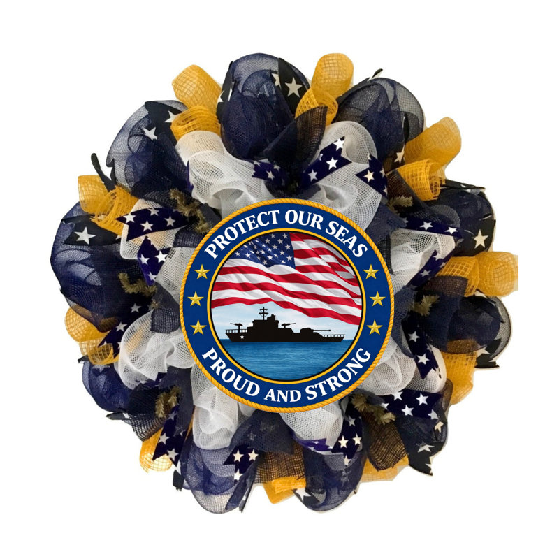 Couronne de fierté et de protection militaire inspirée de la marine