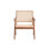 Natural Finish Accent Chair - 22" Seat Width, 16" Height, 19" Depth Lightweight And Elegant With Look Depth, 23 Lb Weight Relaxing