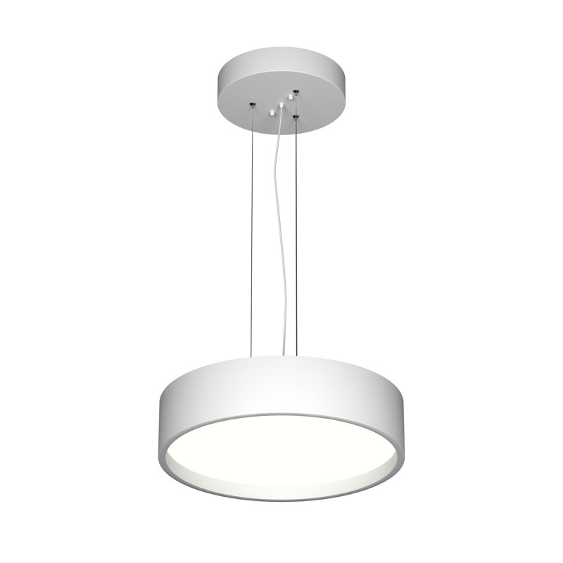 Gilda 1 - Light LED Drum Pendant, 12 cm H x 50 cm W x 50 cm D, Matt White