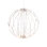 Whimsical Illuminated Metal Sphere With Warm White Micro Leds