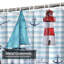 Aquarelle sans soudure, divers voiliers nautiques, ancre, voeux bleus et 12 crochets-1769073194