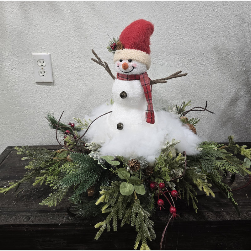 Snowman Sled Centerpiece