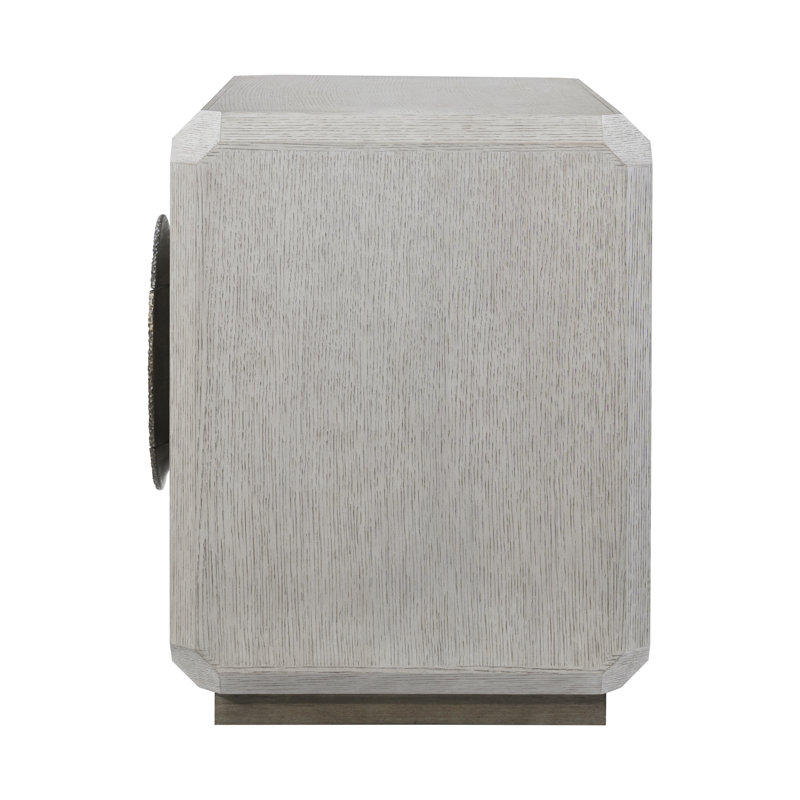 Spencer ST. James 3 - Drawer Nightstand, Argento, 26" H x 32" W x 20" D