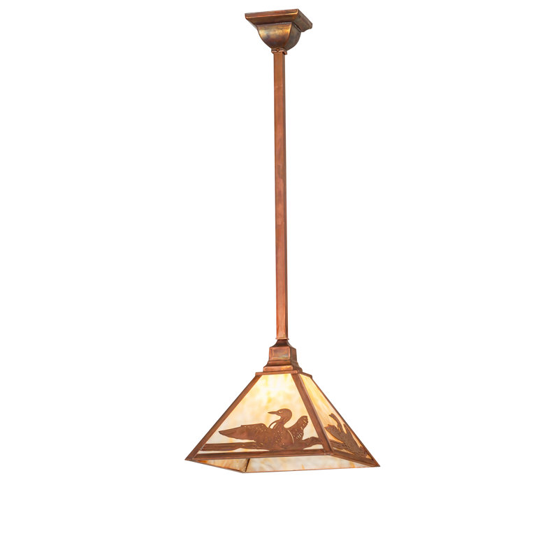 12" Square Loon Pendant