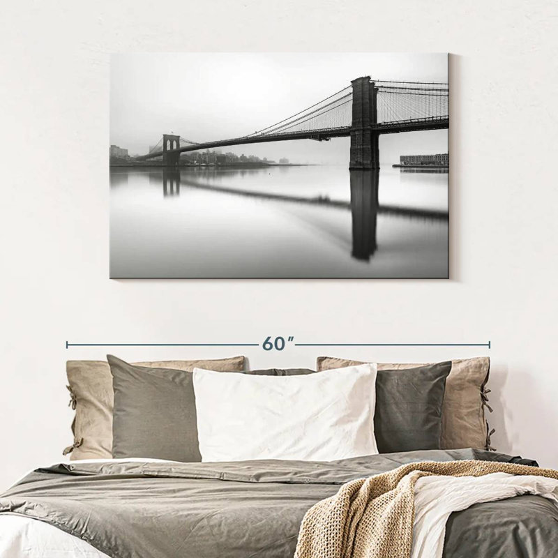 Hazy Brooklyn Bridge, H 32 po x l 48 po
