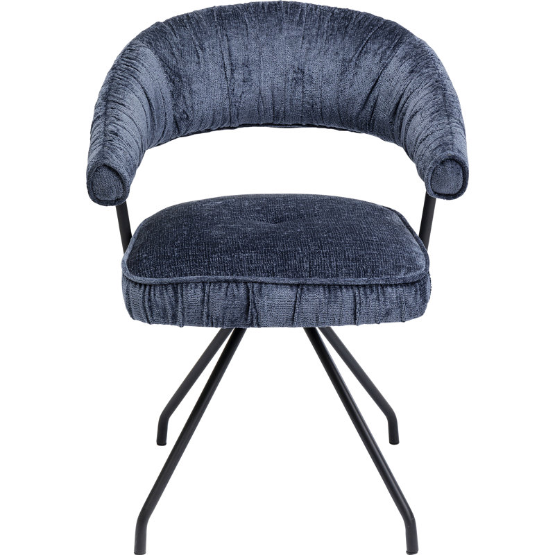 Arabella swivel chair in blue, Blue