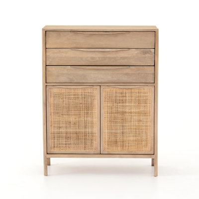 Nellie 3 Drawer 33.5" W Solid Wood Combo Dresser