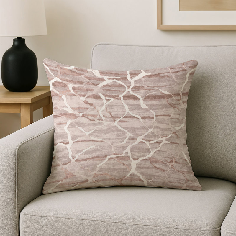 Coussin décoratif intérieur et extérieur Modern, Carré 18 po, Gris géométrique 29