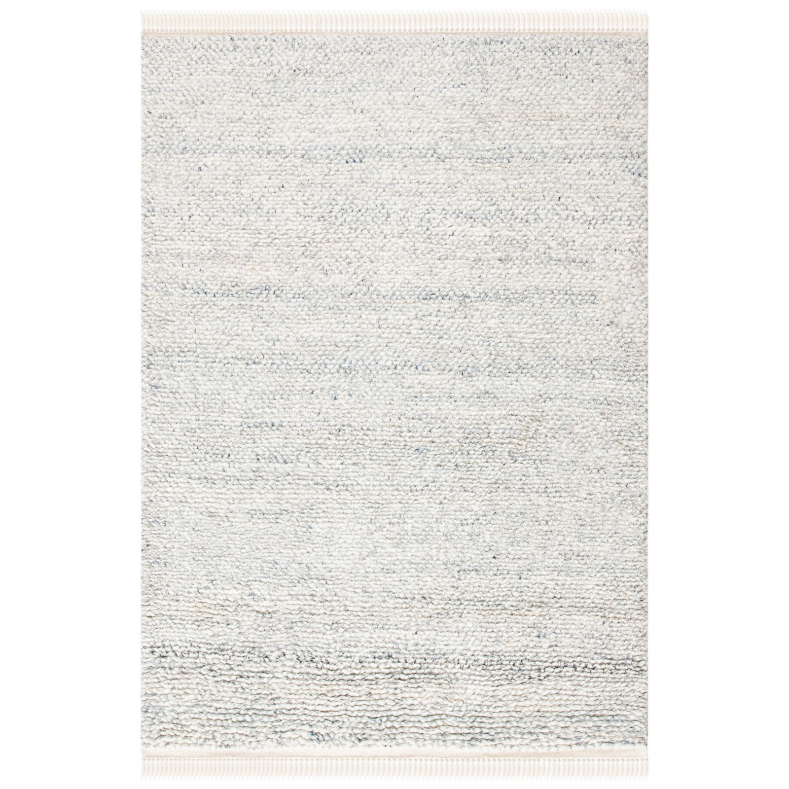 Wyly Handmade Wool Gray Rug, Rectangle 5' x 8'