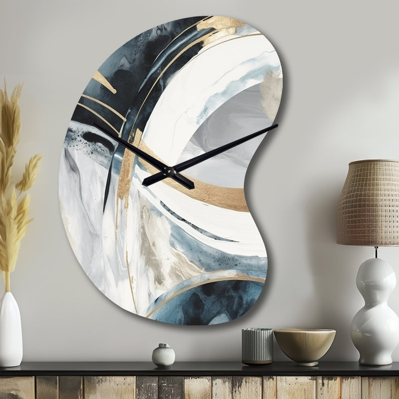 Horloge asymétrique en métal Fabriciana, Grand