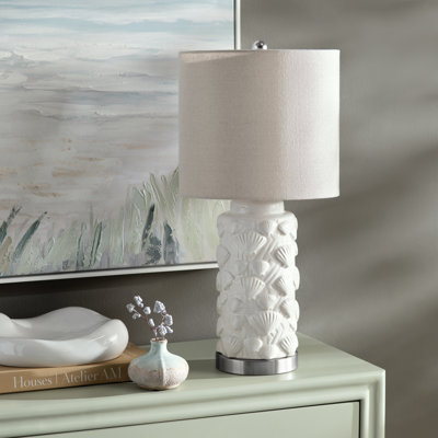 Ceramic Coastal Table Lamp With Shade