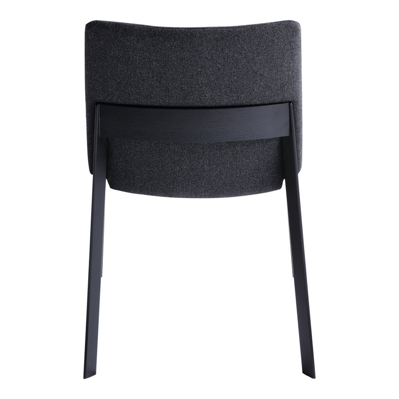 Ensemble de deux chaises d'appoint en tissu gris anthracite et noir, Noir, Gris anthracite 