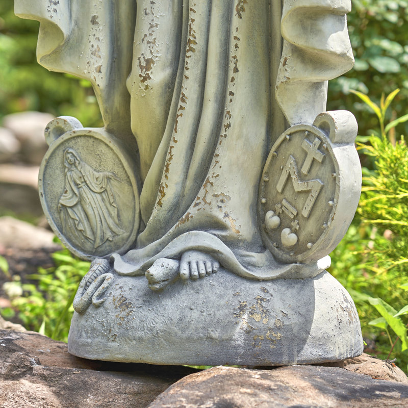 Statue de jardin Colby-James Mère Marie, Gris antique