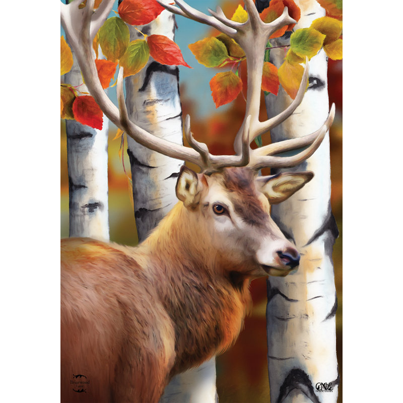 Forest Deer Fall House Flag
