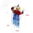 Wiggles the Animatronic Twisting, Talking Clown Greeter with Folding Door Hook for Scary  Decoration