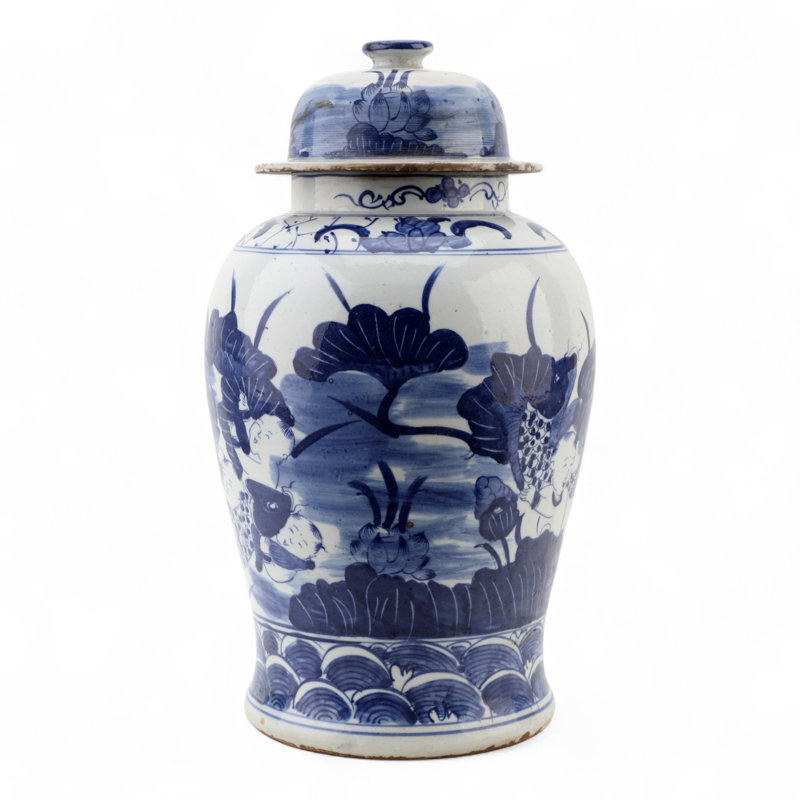 Blue and White Children Jar