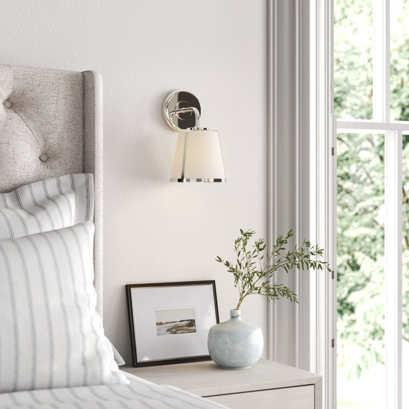 Marietta 1 Light Antique Gold Wall Mount, Polished Nickel