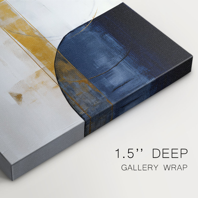 ABSTRACT Series DLVI - Toile tendue avec châssis Premium - Prêt à être accroché, H 27 po x l 18 po