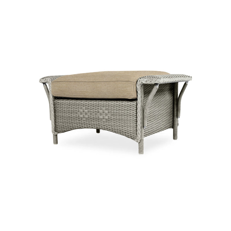 Nantucket Outdoor Ottoman, Rumba Stonewashed, Pewter