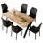 Farmhouse Dining Table Set For 4 To 6 People, Rustic Style Wood Kitchen Table Set-2091317476-2091317498