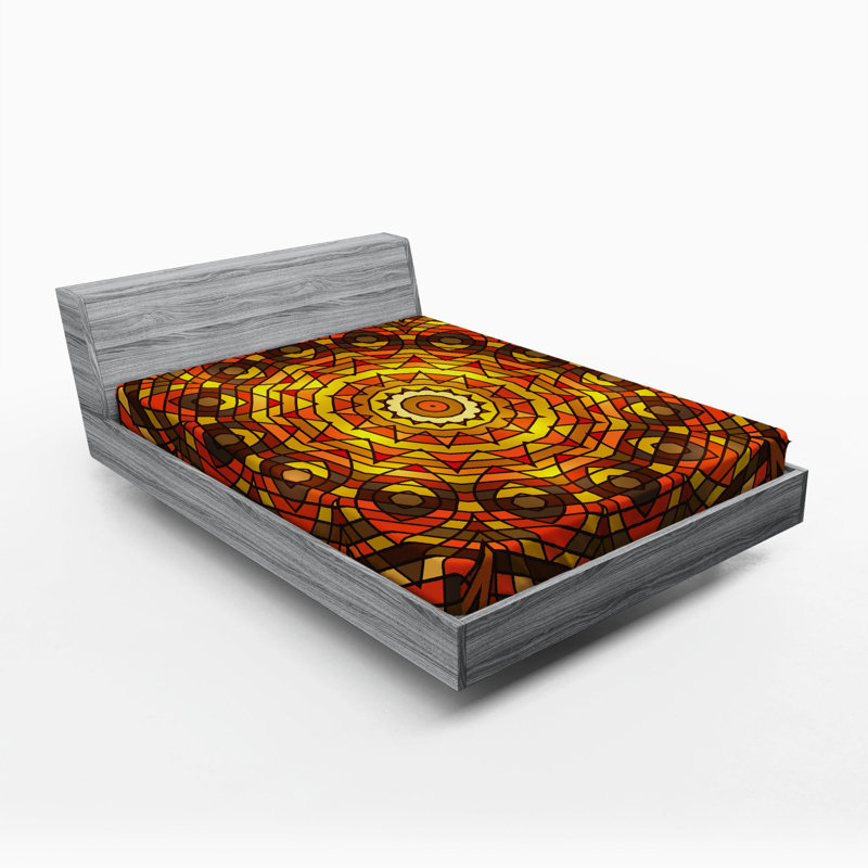 Microfiber Geometric Fitted Sheet, Full/Double Fitted Sheet