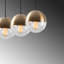 Lustre moderne moderne, hauteur réglable, 43,3 po x 7,9 po | Corps en métal avec capuchon en verre, 3 x E27 Max 40W | Design scandinave élégant, parfait pour la salle à manger et les espaces de vie | Homologué IP20, luminaire élégant-321087428