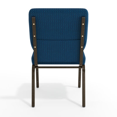 Rayleigh 18.5"W Dot Fabric Stacking Church Chair