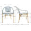 Chaises de salle à manger d'extérieur avec accoudoirs Altesa, chaises de patio de style bistro français avec rotin PE pour jardin-117316552
