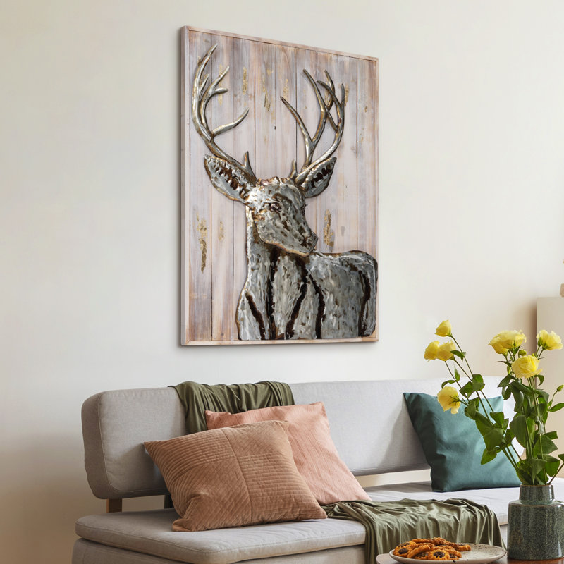 Cerf 1 - impression sans cadre sur métal