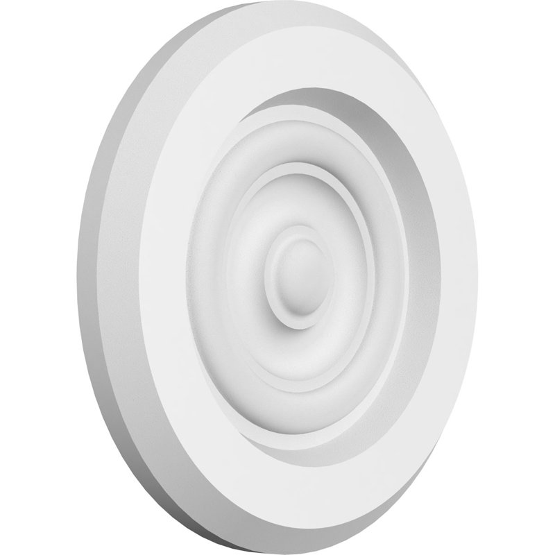 Standard Grayson Bullseye Rosette with Beveled Edge, 5" H x 5" W x 0.5" D