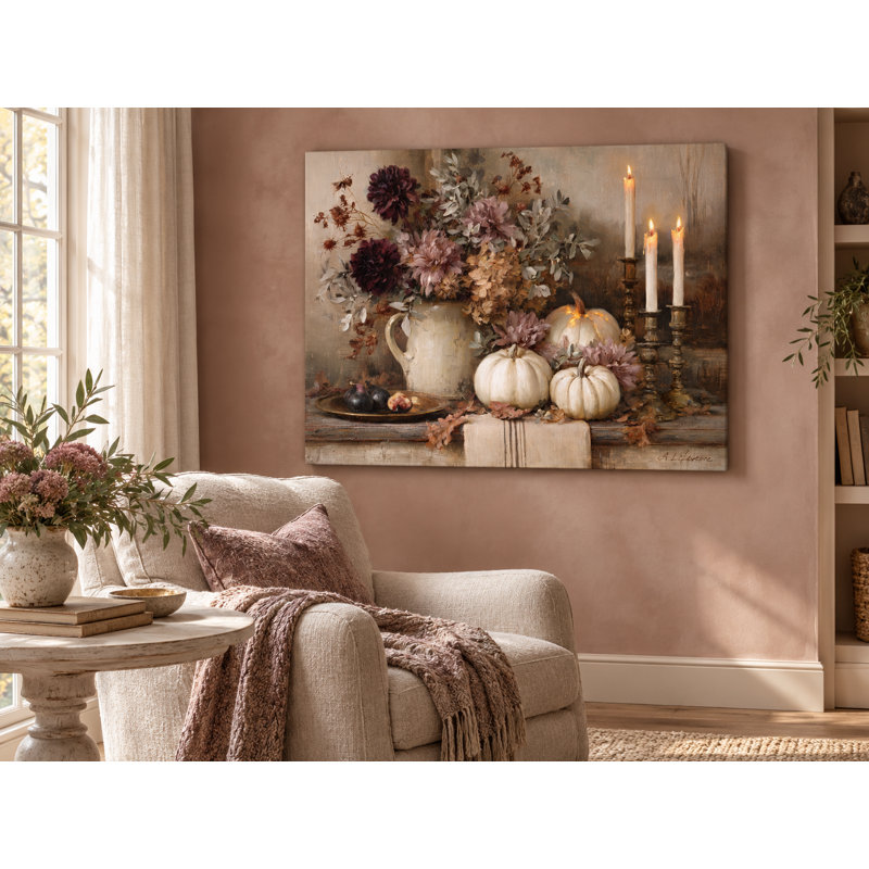 Art mural sur toile Quiet Ivory Harvest, 40" W x 30" H x 1.5" D