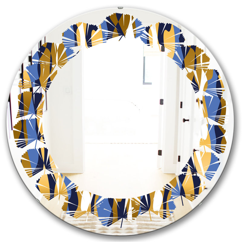 Miroir mural Waves I Leaves Glam, 31,5 po x 31,5 po