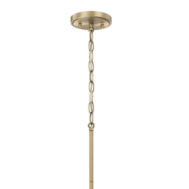 Luminaire suspendu en dome à 1 lumière, Laiton / onyx