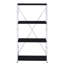 Bibliothèque rectangulaire noire et chrome 4Tier-1487215340