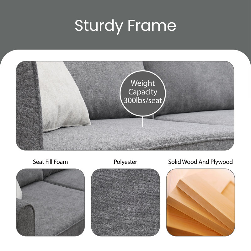 Dalontae Upholstered 91 " L-Shaped Corner Sectional