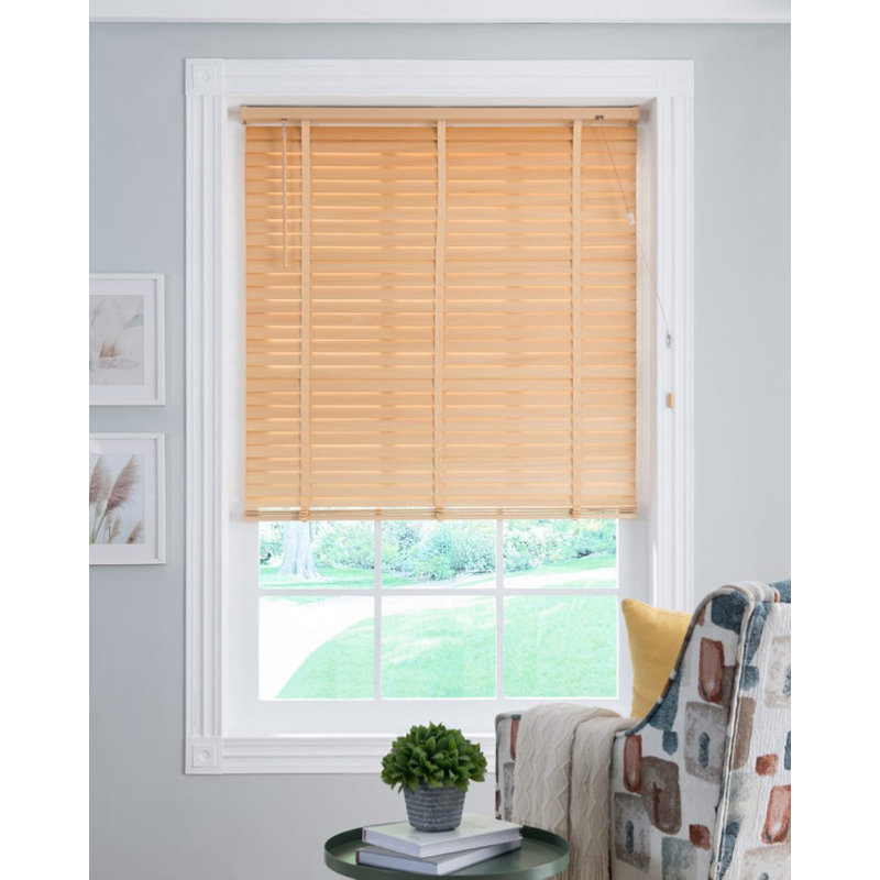 Room Darkning Wood Venetian Blind, 60cmW x 130cmL, Natural