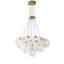 Luminaire suspendu 19 lumières en verre de couleur cuivre