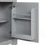 Meuble-lavabo de salle de bain avec lavabo, armoire de salle de bain avec porte à fermeture douce, support de rangement et tablette réglable-1856301746