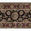 Manchuria Wool Oriental Area Rug in Black/Wine
