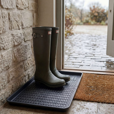 Hunter Glade Grid Rubber Boot Trays