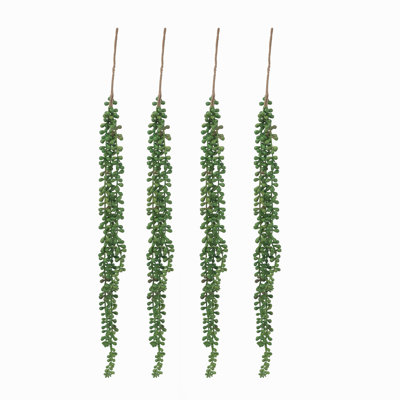 27.2 X 3.5 X 2" Faux Bead Grass 3-Strand Stem,4 Pack