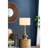 D15x29" Table Lamp With Glass Drum