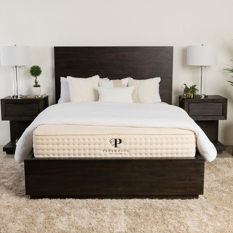 PlushBeds Botanical Bliss Medium-Firm Organic Latex Mattress, Split California King, 9"
